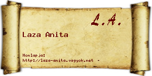 Laza Anita névjegykártya