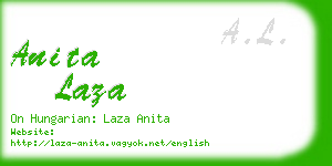 anita laza business card